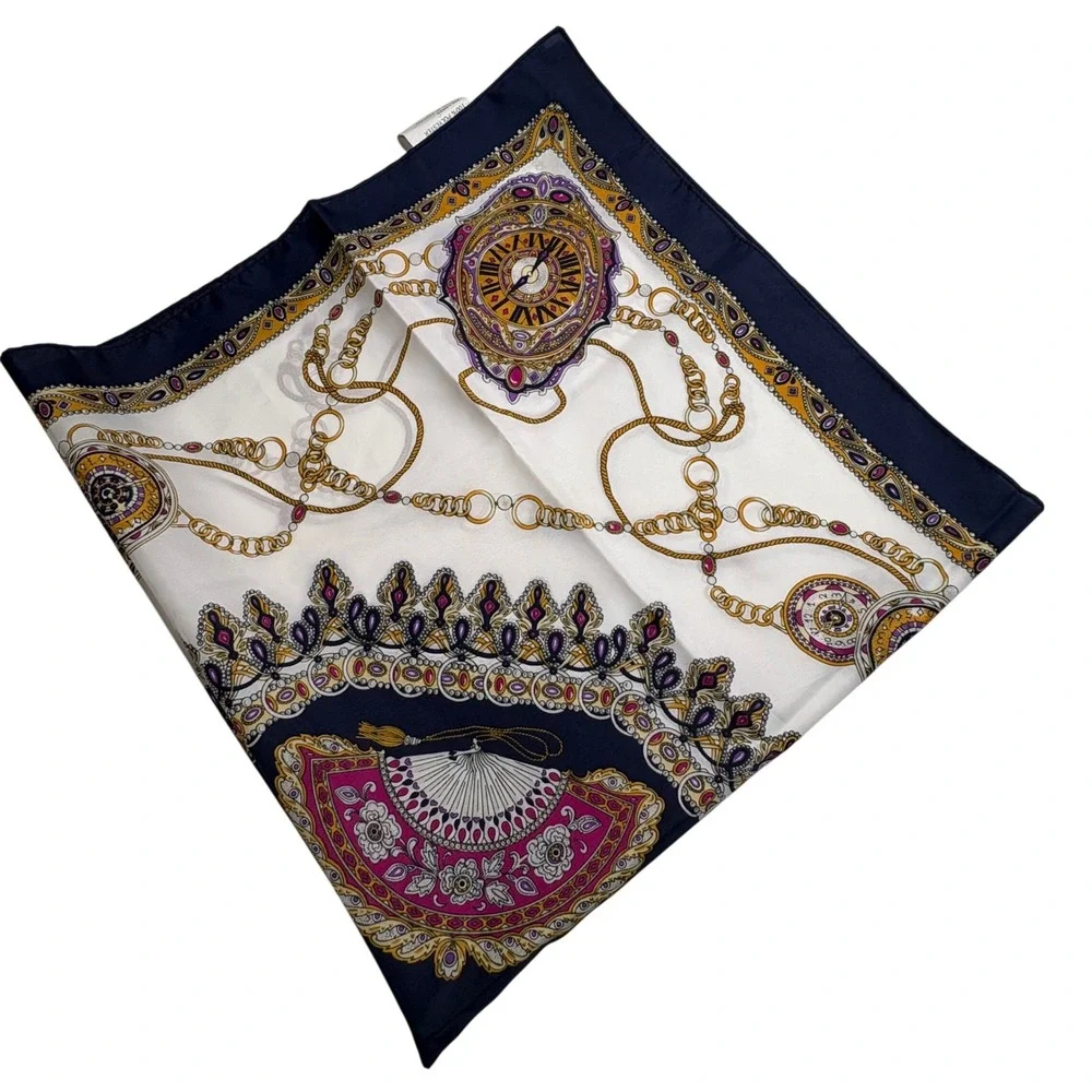 Vintage Baroque Royal Chain Scarf Polyester Taiwan‎ RN 13962 31